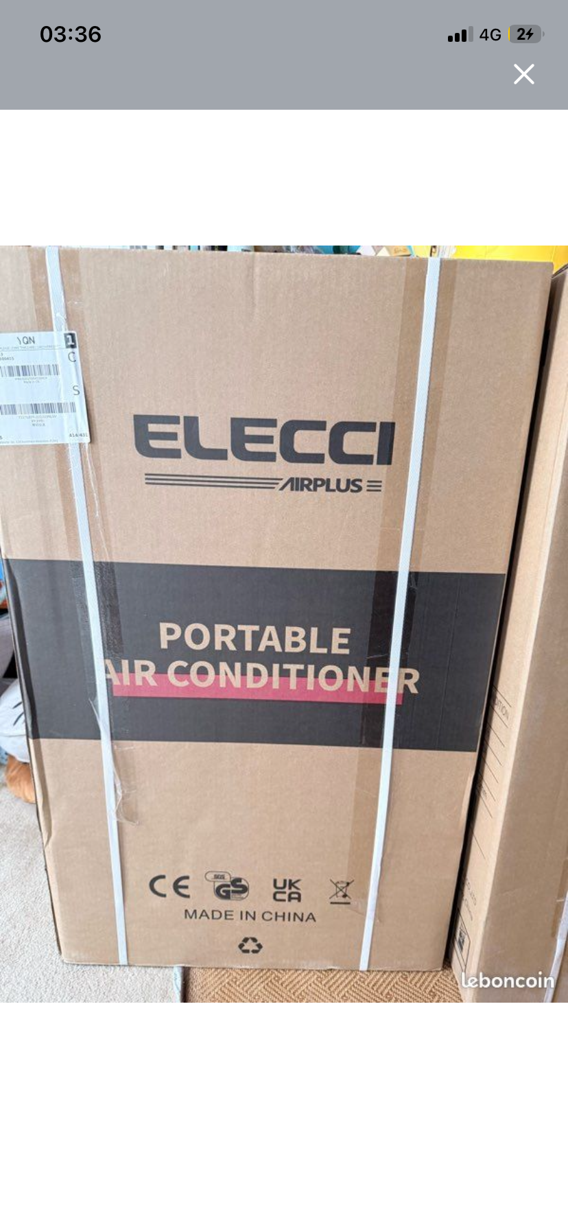 Climatiseur mobile ELECCI 12000 BTU – 3-en-1