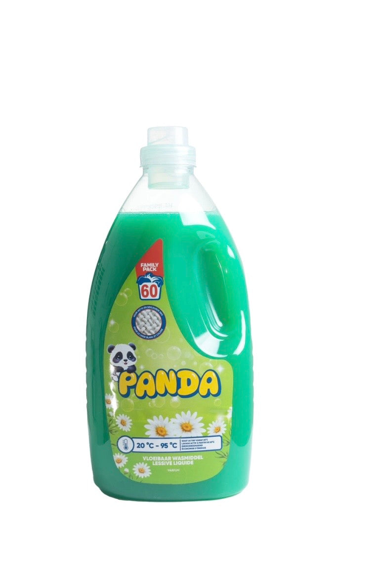Panda Lessive Liquide Family Pack – 60 Lavages – Parfum Fleurs Blanches