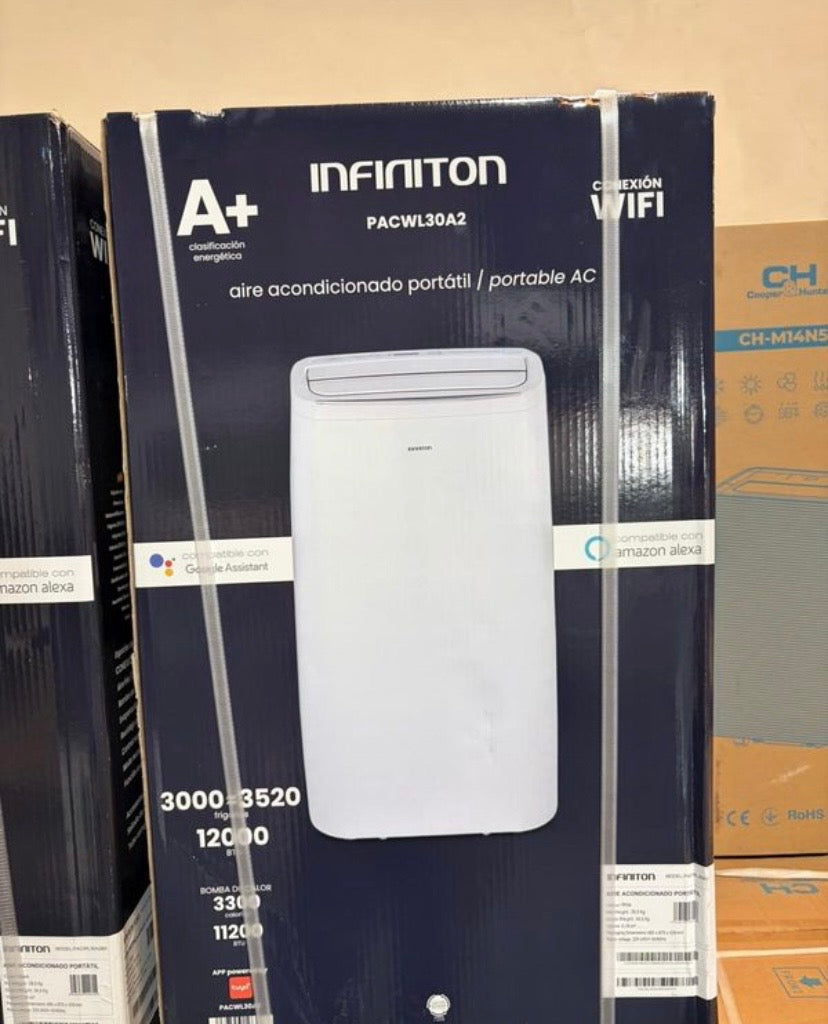 Climatiseur Mobile INFINITON 12 000 BTU WiFi – A+ – Pompe à Chaleur