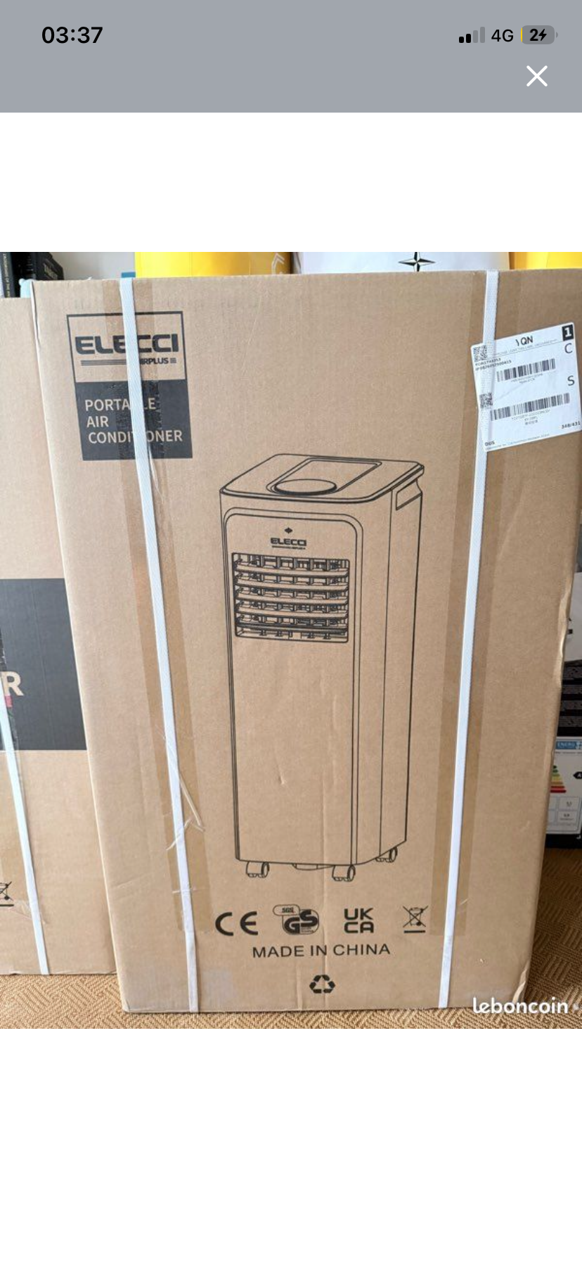 Climatiseur mobile ELECCI 12000 BTU – 3-en-1