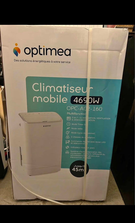 📦 Climatiseur mobile Optimea 16000 btu– Neuf