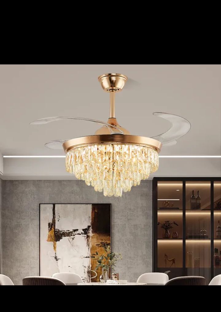 Lustre led de luxe avec ventilation