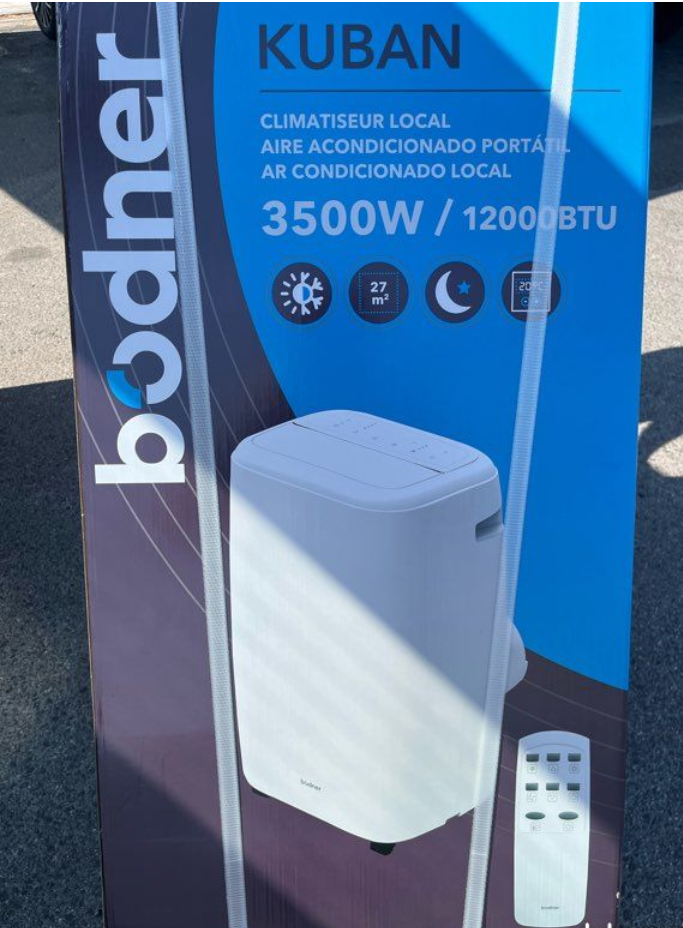 Climatiseur Mobile Bodner KUBAN 12000 BTU (3500W) – Télécommande – Refroidissement Rapide